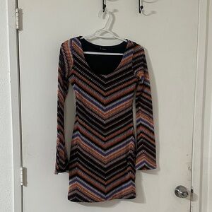 Noble U Vibrant color Long Sleeve Dress